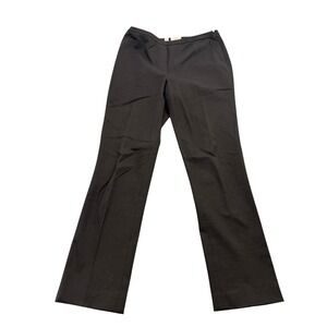 Carlisle New York Womens Black Dress Pants Side Zip Straight Leg Size 10